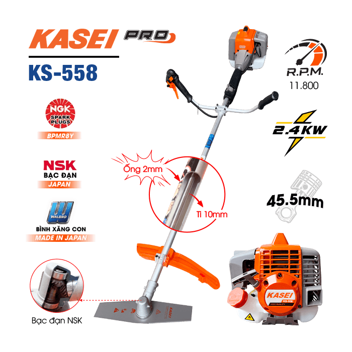 Máy cắt cỏ KASEI Pro KS-558