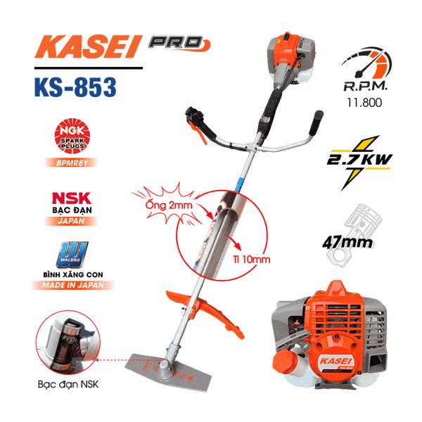 Máy cắt cỏ KASEI Pro KS-853