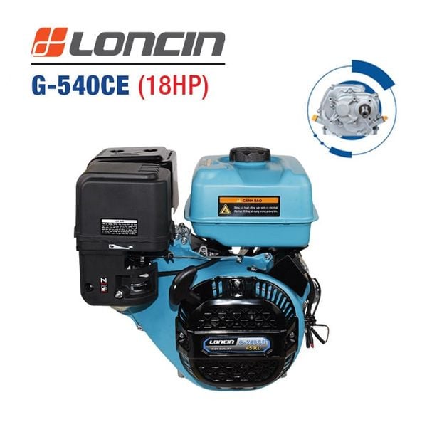 Động cơ nổ 18HP Loncin G-540CE (Tua chậm, có đề)
