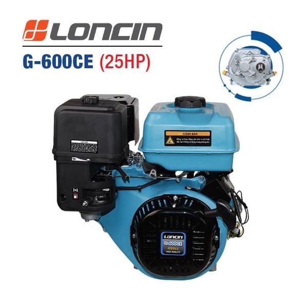 Động cơ nổ 25HP Loncin G-600CE (Tua chậm, có đề)