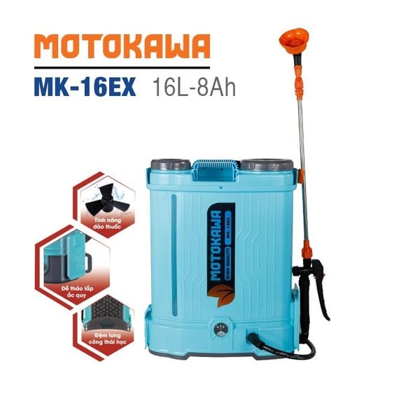 Bình xịt điện MOTOKAWA MK-16EX (16L, 8AH)