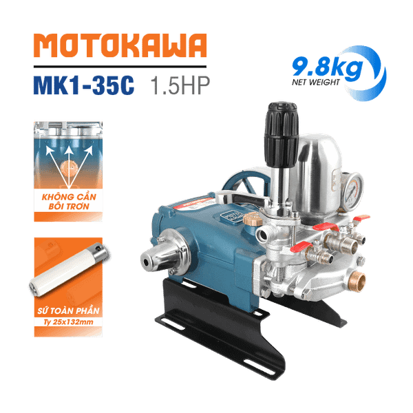 Đầu Bơm Cao Áp MOTOKAWA MK1-35C (1.5HP)