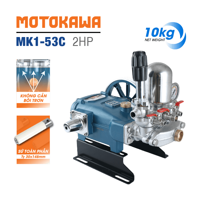 Đầu bơm ty sứ MOTOKAWA MK1-53C (2HP)