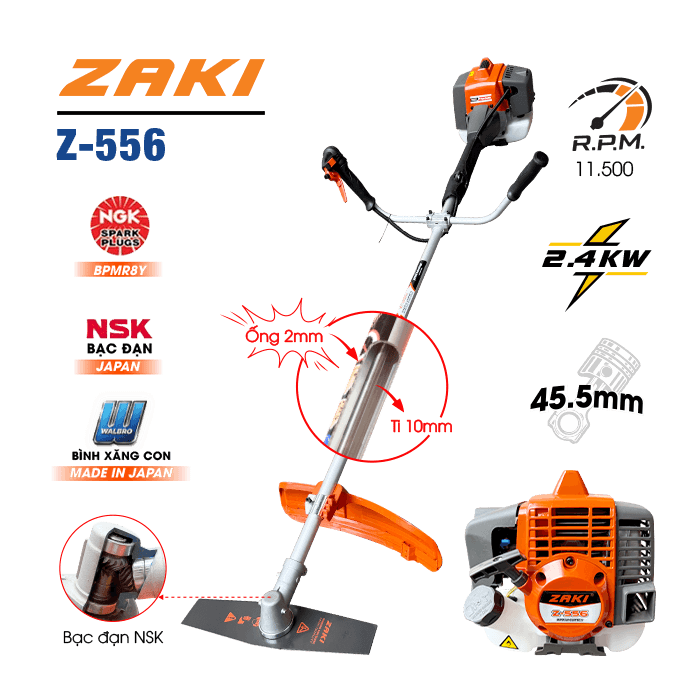 Máy cắt cỏ ZAKI Z-556