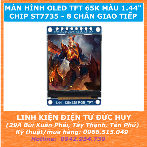 MÀN HÌNH OLED TFT 65K MÀU 1.44 INCH 1.44