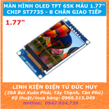MÀN HÌNH OLED TFT 65K MÀU 1.77 INCH (128x160) CHIP ST7735 - 8 CHÂN