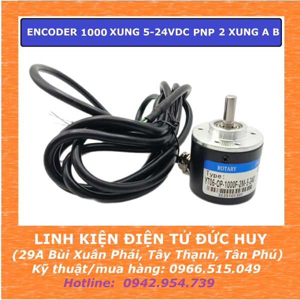 ENCODER 1000 XUNG 5-24VDC PNP 2 XUNG A B