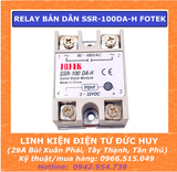 SSR 100 DA H FOTEK (RELAY BÁN DẪN ĐIỀU KHIỂN TẢI AC 90~480VAC )