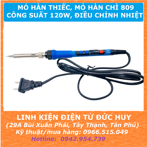 MỎ HÀN THIẾC 809 120W ĐIỀU CHỈNH NHIỆT ĐỘ 180°C - 520°C CÓ MÀN HÌNH LCD HIỂN THỊ NHIỆT ĐỘ