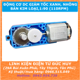 ĐỘNG CƠ DC GIẢM TỐC XANH, NHÔNG BÁN KIM LOẠI, 1:90 (110RPM) TRỤC ĐƠN