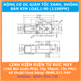 ĐỘNG CƠ DC GIẢM TỐC XANH, NHÔNG KIM LOẠI, 1:90 (110RPM)
