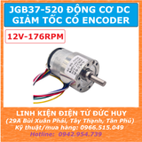 JGB37 520 ĐỘNG CƠ DC GIẢM TỐC ENCODER 12V 176RPM