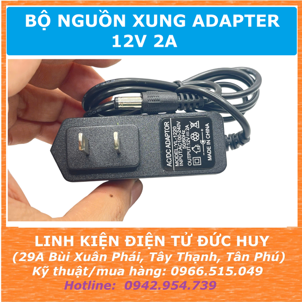 Nguồn xung Adaptor 12V 2A DC5.5 x 2.5MM