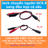 Dây chuyển Jack nguồn DC5.5mm sang kẹp cá sấu