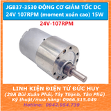 JGB37 3530 ĐỘNG CƠ GIẢM TỐC DC 24V 107RPM (moment xoắn cao) 15W