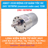 JGB37 3530 ĐỘNG CƠ GIẢM TỐC DC 24V 107RPM (moment xoắn cao) 15W