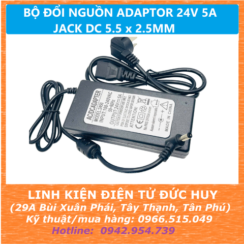 BỘ ĐỔI NGUỒN ADAPTER 24V 5A JACK DC 5.5x2.5mm V2.0