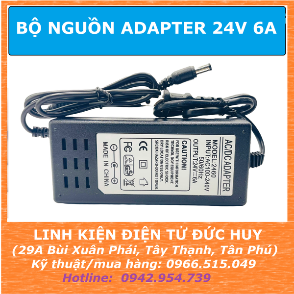NGUỒN ADAPTER 24V 6A JACK DC 5.5x2.5mm