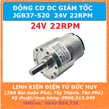 JGB37 520 ĐỘNG CƠ GIẢM TỐC 24VDC 22RPM