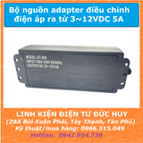 Nguồn adaptor điều chỉnh điện áp 3 - 12V 5A (CÓ HIỂN THỊ ĐIỆN ÁP)
