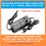 Nguồn adapter điều chỉnh điện áp 3.3-24V 3A (CÓ HIỂN THỊ ĐIỆN ÁP)