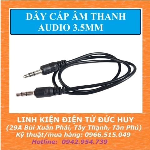 DÂY CẮM ÂM THANH AUDIO 3.5mm, DÂY LOA 50CM