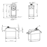 Động cơ SERVO 30KG/CM, 4.8~7.4VDC, 180 ĐỘ, BÁNH RĂNG KIM LOẠI