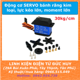 Động cơ SERVO 30KG/CM, 4.8~7.4VDC, 180 ĐỘ, BÁNH RĂNG KIM LOẠI
