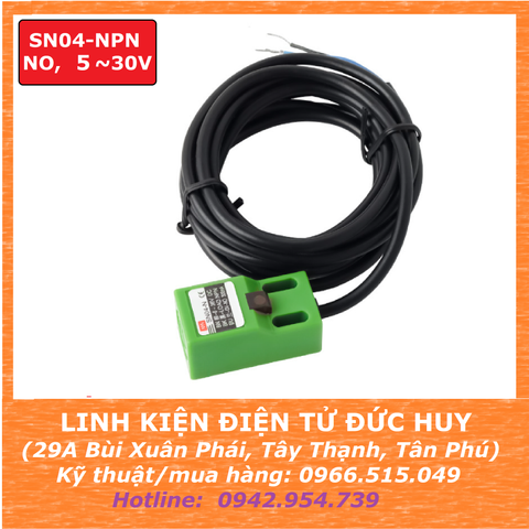 Cảm biến kim loại SN04 NPN, NO, 5~30VDC