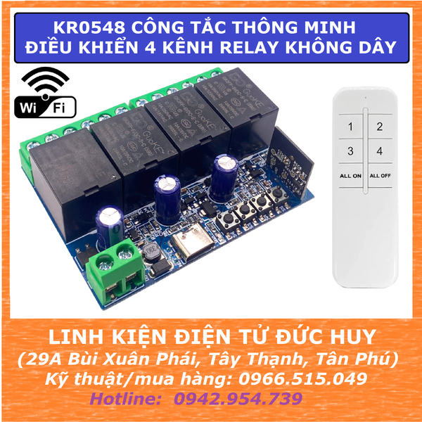 KR0548 CÔNG TẮC KHÔNG DÂY SMARTHOME WIFI