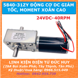 5840-31ZY Động cơ DC giảm tốc moment xoắn cao điện áp 24VDC 40RPM