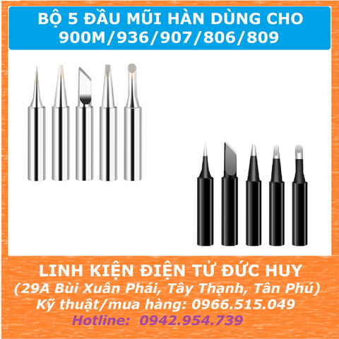 Bộ 5 mũi hàn dùng cho 900M 936 907 806 809