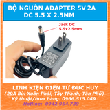 Nguồn xung adaptor 5VDC 2A, dây dài 1M, jack DC 5.5 x 2.5mm