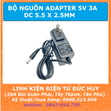 NGUỒN ADAPTER 5V 3A , DÂY DÀI 1M, ĐẦU JACK 5.5x2.5mm