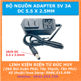 NGUỒN ADAPTER 5V 3A , DÂY DÀI 1M, ĐẦU JACK 5.5x2.5mm