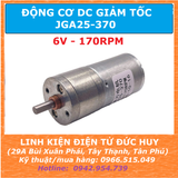 ĐỘNG CƠ DC GIẢM TỐC GA25 370 6VDC 170RPM