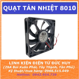 QUẠT LÀM MÁT, TẢN NHIỆT 8010, 5V 12V 24VDC, KÍCH THƯỚC 80 X 80 X 10MM