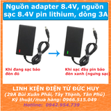 Nguồn adapter 8V4 8.4V 3A, sạc pin 8V4 8.4V 3A dùng sạc pin lithium