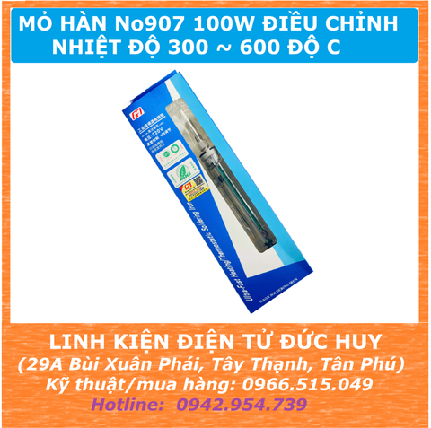 No907H 907H 100w MỎ HÀN THIẾC HÀN CHÌ ĐIỀU CHỈNH ĐƯỢC NHIỆT ĐỘ