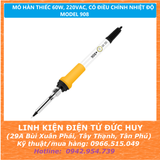 MỎ HÀN THIẾC 908 60W ĐIỀU CHỈNH NHIỆT 200~450 ĐỘ, ĐIỆN ÁP 220V