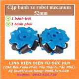 Bánh xe robot mecanum dò line, tự hành 52mm
