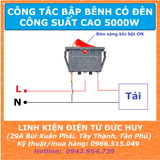Công tắc bập bênh 3 chân tròn có đèn báo