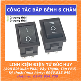 Contact công tắc bập bênh 6 chân 2, 3 trạng thái KCD1-106  21x15mm
