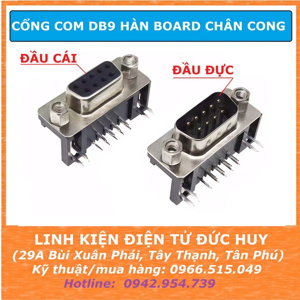 CỔNG COM DB9 HÀN BOARD CHÂN CONG