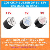 CÒI CHIP BUZZER CHỦ ĐỘNG, BỊ ĐỘNG 1209 0905, ĐIỆN ÁP 3v 5V 12V