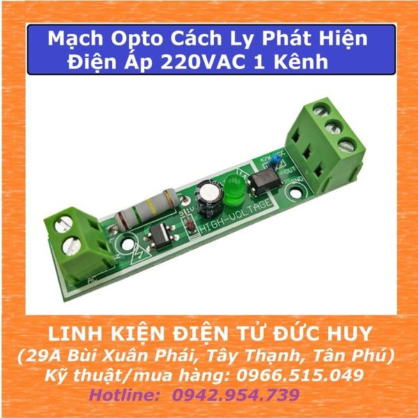 Module phát hiện điện áp 220V AC với Optocoupler cách ly