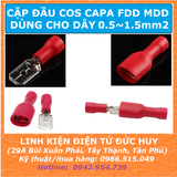 Đầu cos capa, đầu cos dẹp FDD1.25 MDD1.25, dây điện 0.5~1.5mm2