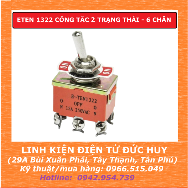 ETEN 1321 CÔNG TẮC GẠT 2 TRẠNG THÁI 6 CHÂN