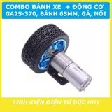 COMBO BÁNH XE  65MM, ĐỘNG CƠ JGA25 370 ROBOT, DÒ LINE, CÂN BẰNG