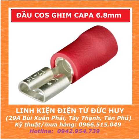 BỘ 10 ĐẦU COS GHIM CAPA CÓ BỌC NHỰA FDD 6.8mm